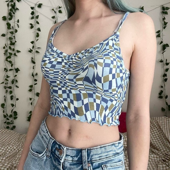 Pacsun BNWT Trippy Swirl Crop Top - Picture 4 of 5